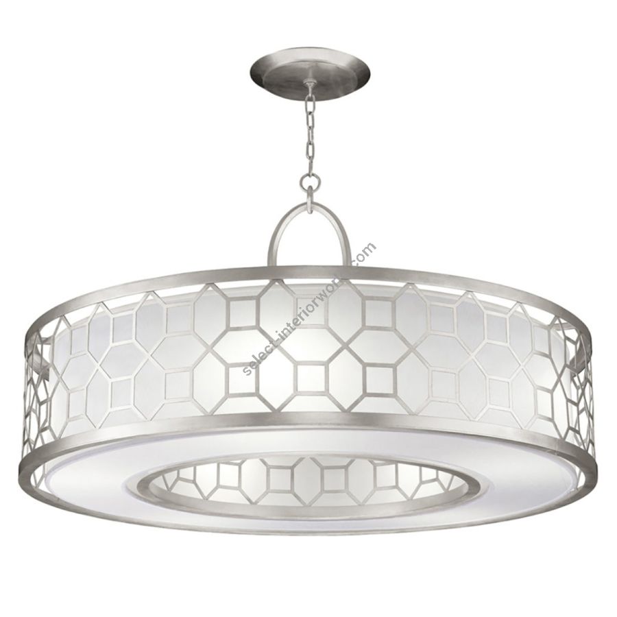 Silver Leaf / White Fabric Shade - 780340-41
