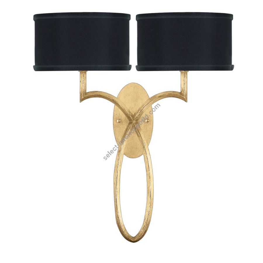 Gold Leaf / Black Fabric & Gold Inner Lining Shades - 784750-34