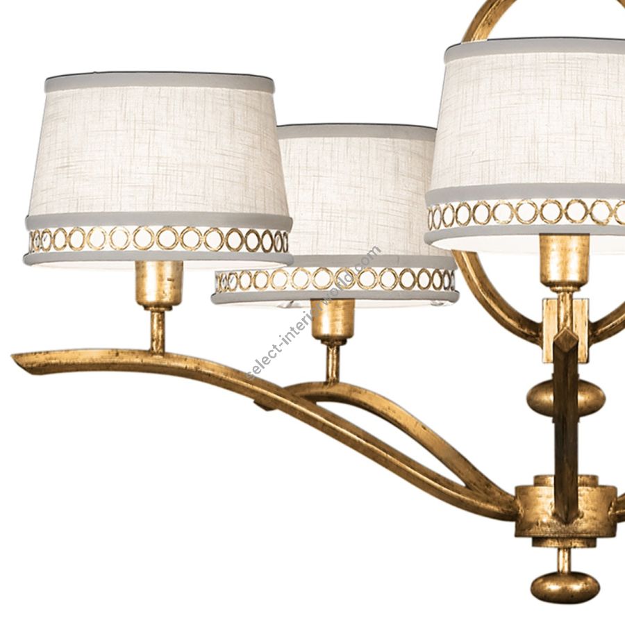 Gold / White Linen Shades - 785440-2