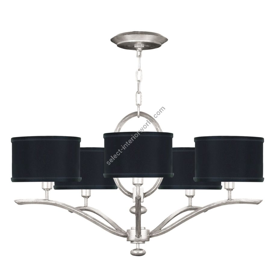 Silver Leaf / Black Fabric & Silver Inner Lining Shades - 785440-42