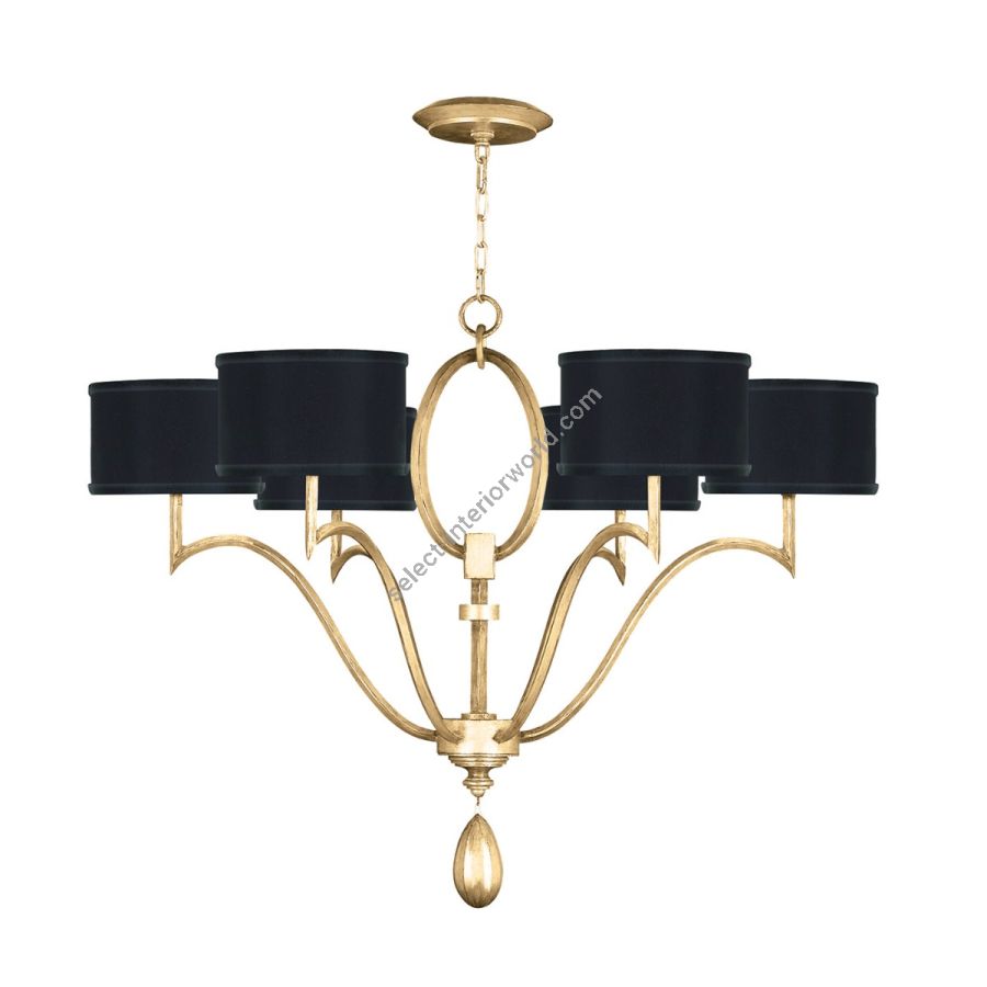 Gold Leaf / Black Fabric & Gold Inner Lining Shades - 785840-34