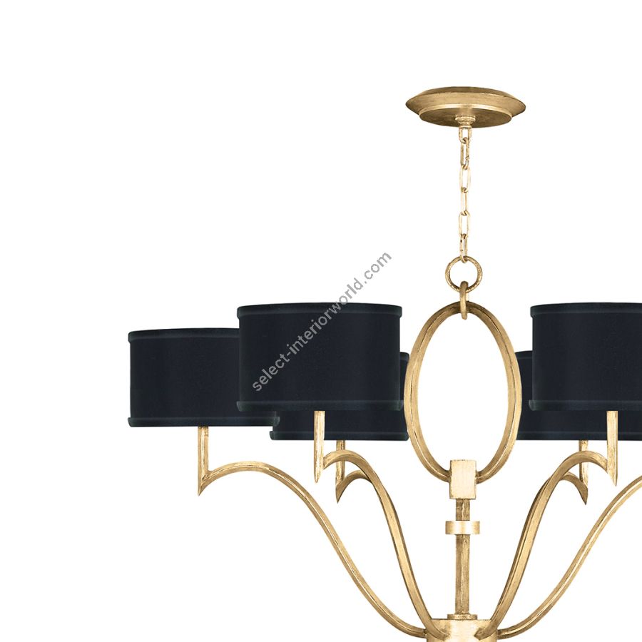 Gold Leaf / Black Fabric & Gold Inner Lining Shades - 785840-34
