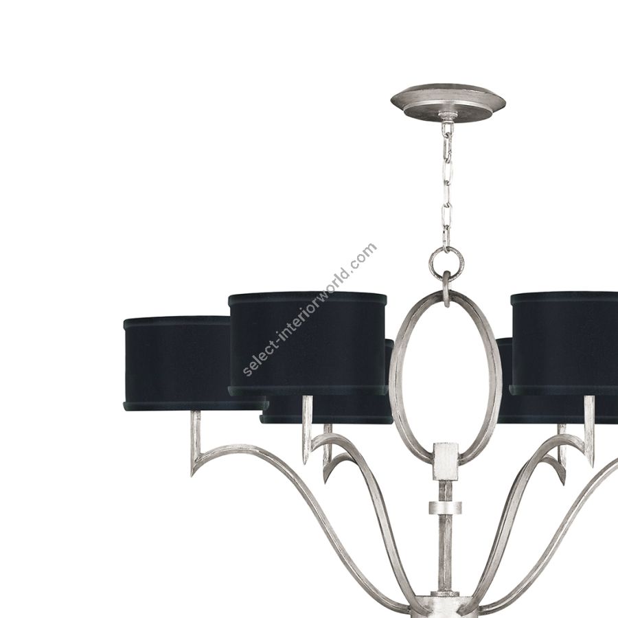 Silver Leaf / Black Fabric & Silver Inner Lining Shades - 785840-42