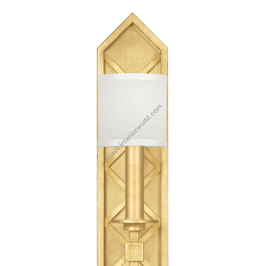 Gold Leaf / White Fabric Shades - 889550-310