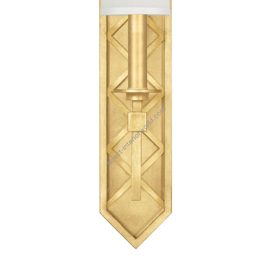 Gold Leaf / White Fabric Shades - 889550-310