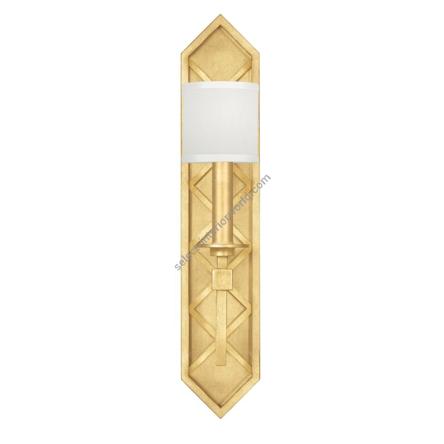 Gold Leaf / White Fabric Shades - 889550-310
