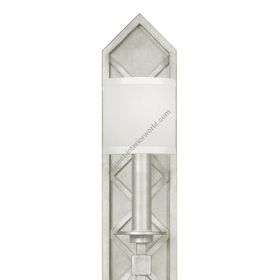 Silver Leaf / White Fabric Shades - 889550-41