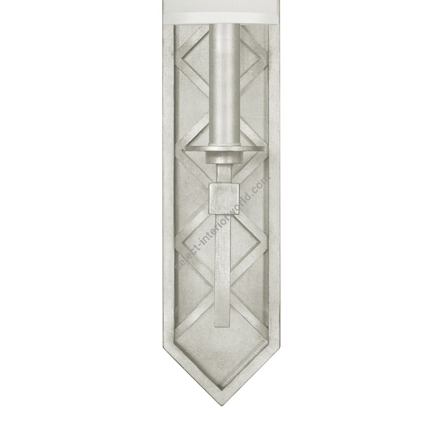 Silver Leaf / White Fabric Shades - 889550-41