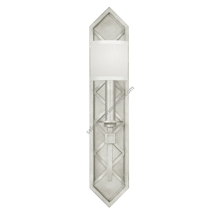 Silver Leaf / White Fabric Shades - 889550-41