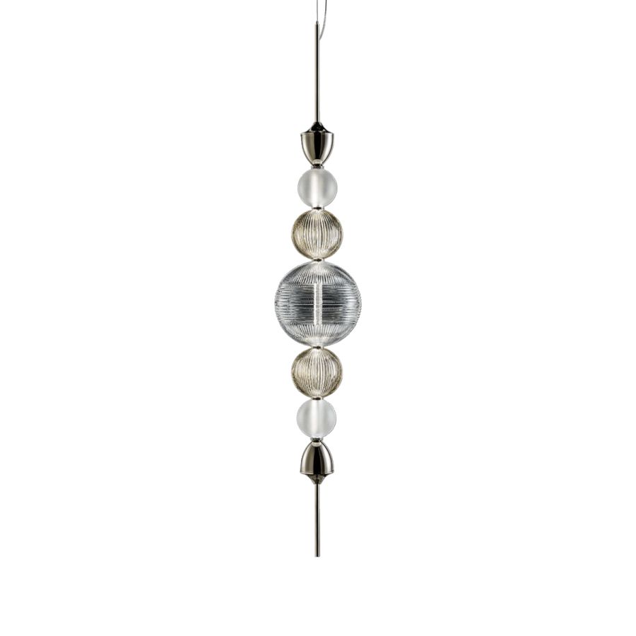 Vertical pendant lamp / Gight Gold finish
