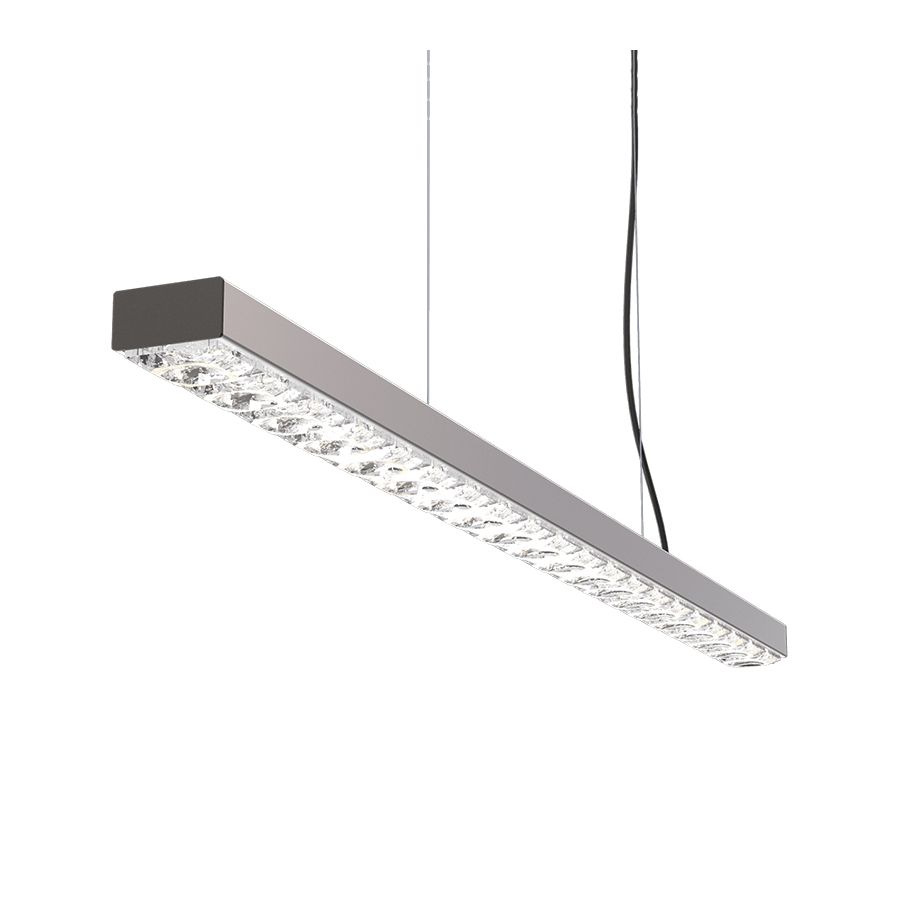 Pendant lamp / Satin Silver finish / Krek transparent glass