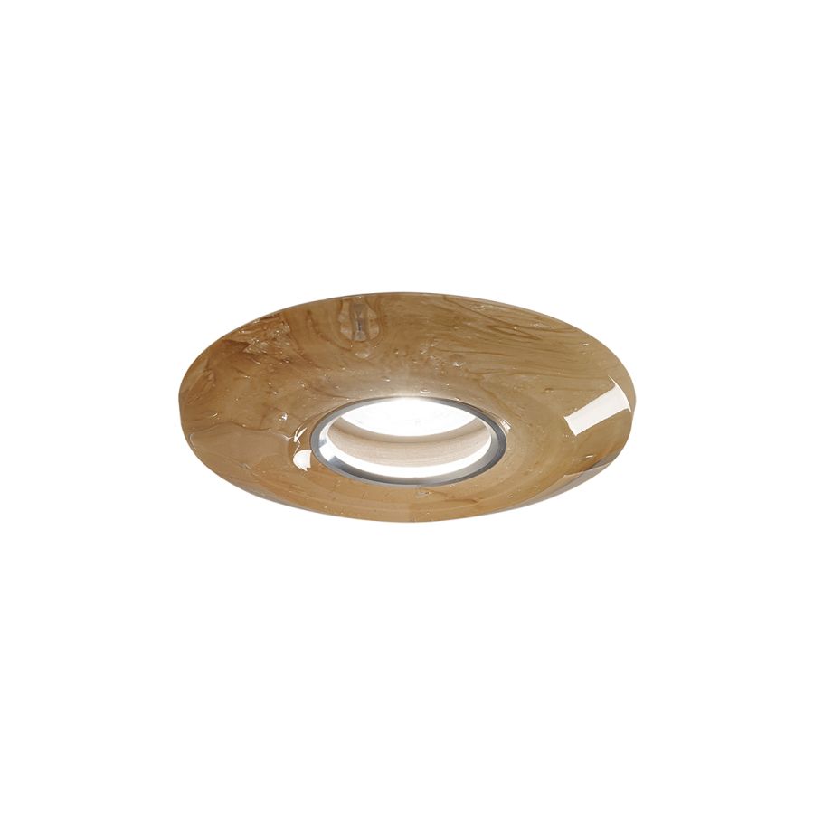 Recessed Spotlight / Chrome finish / Amber glass
