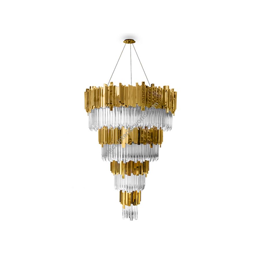 Gold plated and crystal glass