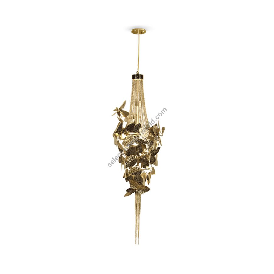 Gold plated finish & Ambar colour crystal Swarovski