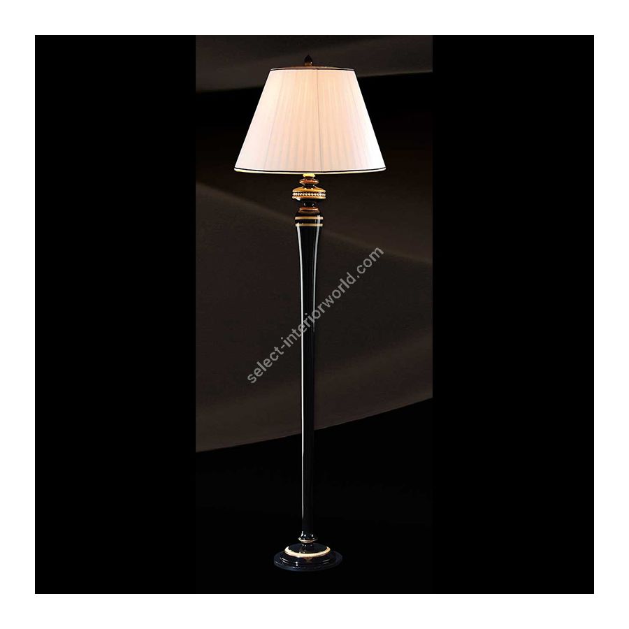 With white pleated lamp shade