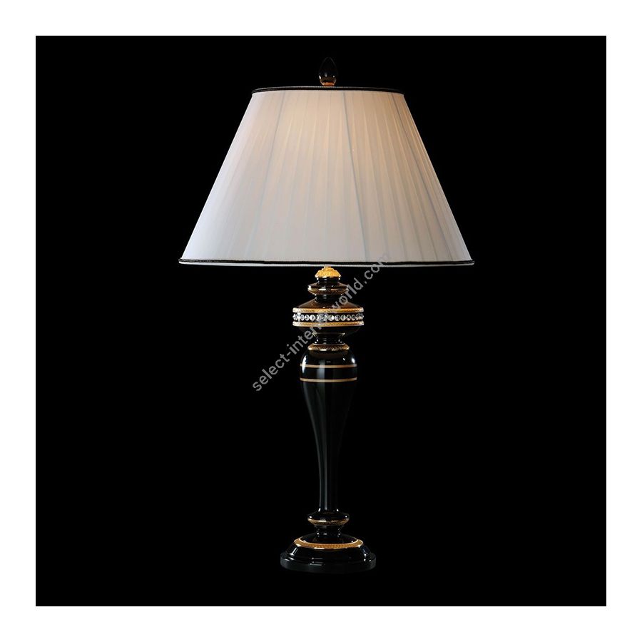 With white pleated lamp shade