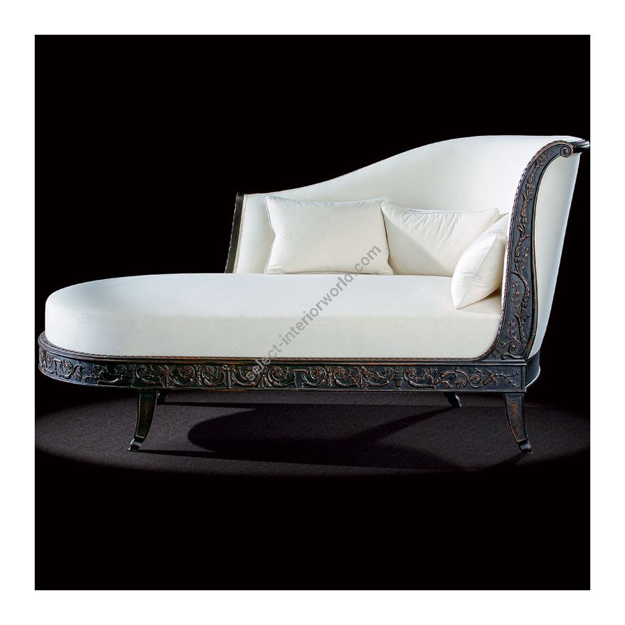 Antique Black - Gold finish with White off calico