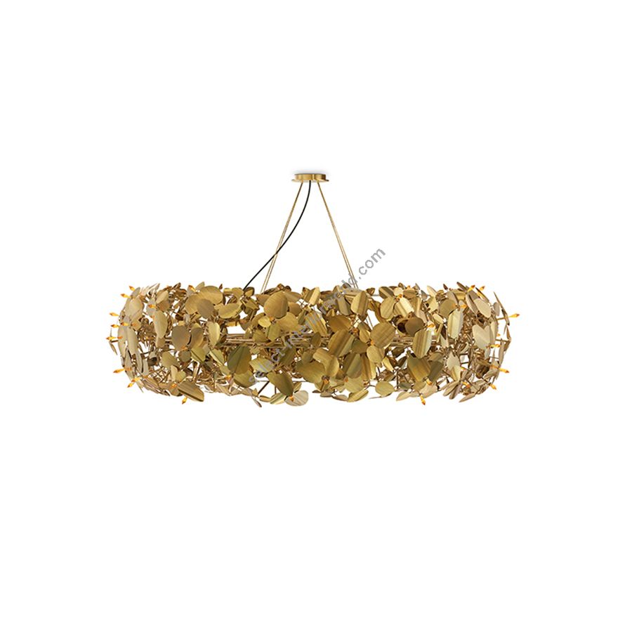 Gold plated finish & Ambar colour crystal Swarovski