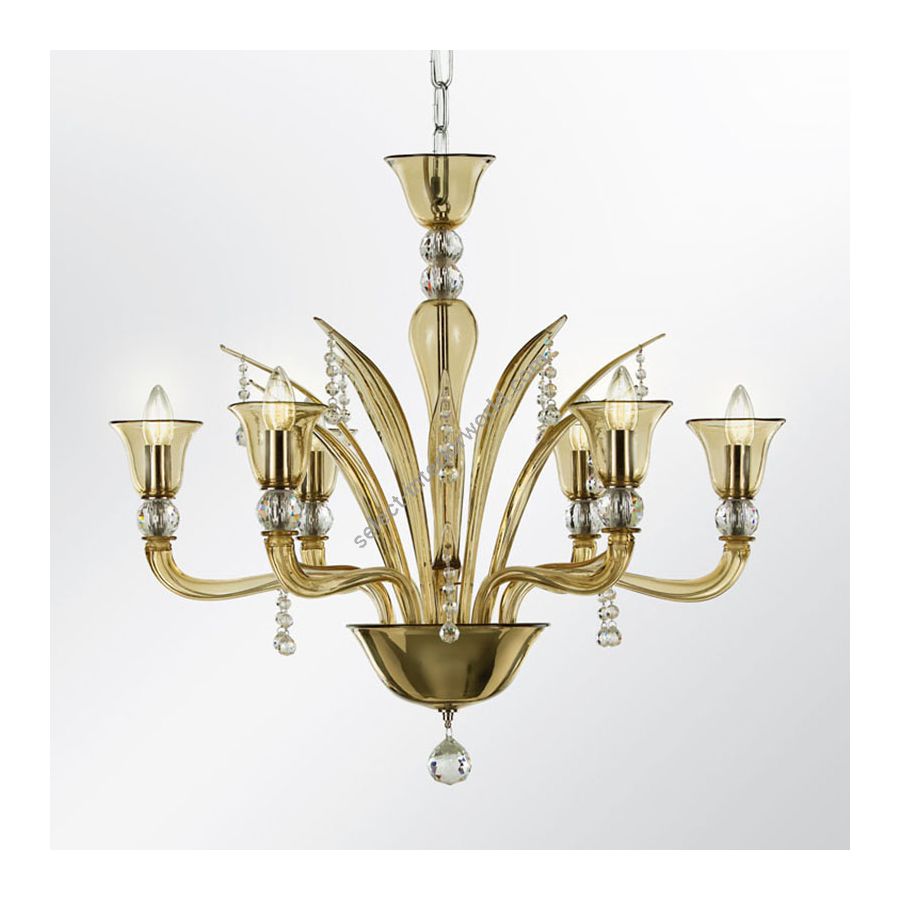 Gold Finish / Straw Glass