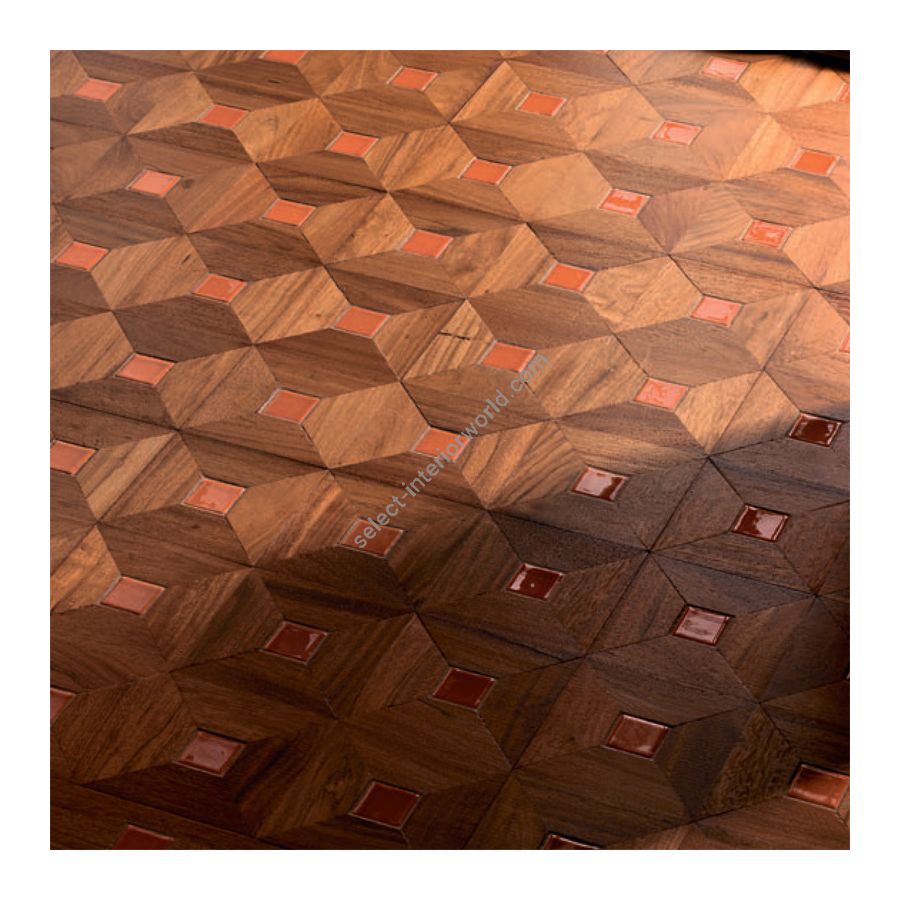 Wood Finish: Doussie; Mosaic Finish: Orange