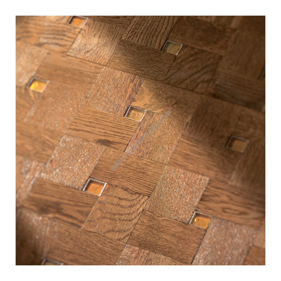Wood Finish: Oak Light; Mosaic Finish: Yellow