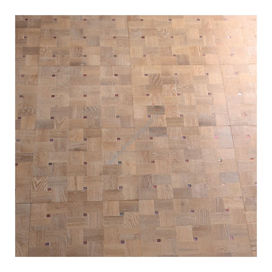Wood Finish: Oak White; Mosaic Finish: Pink