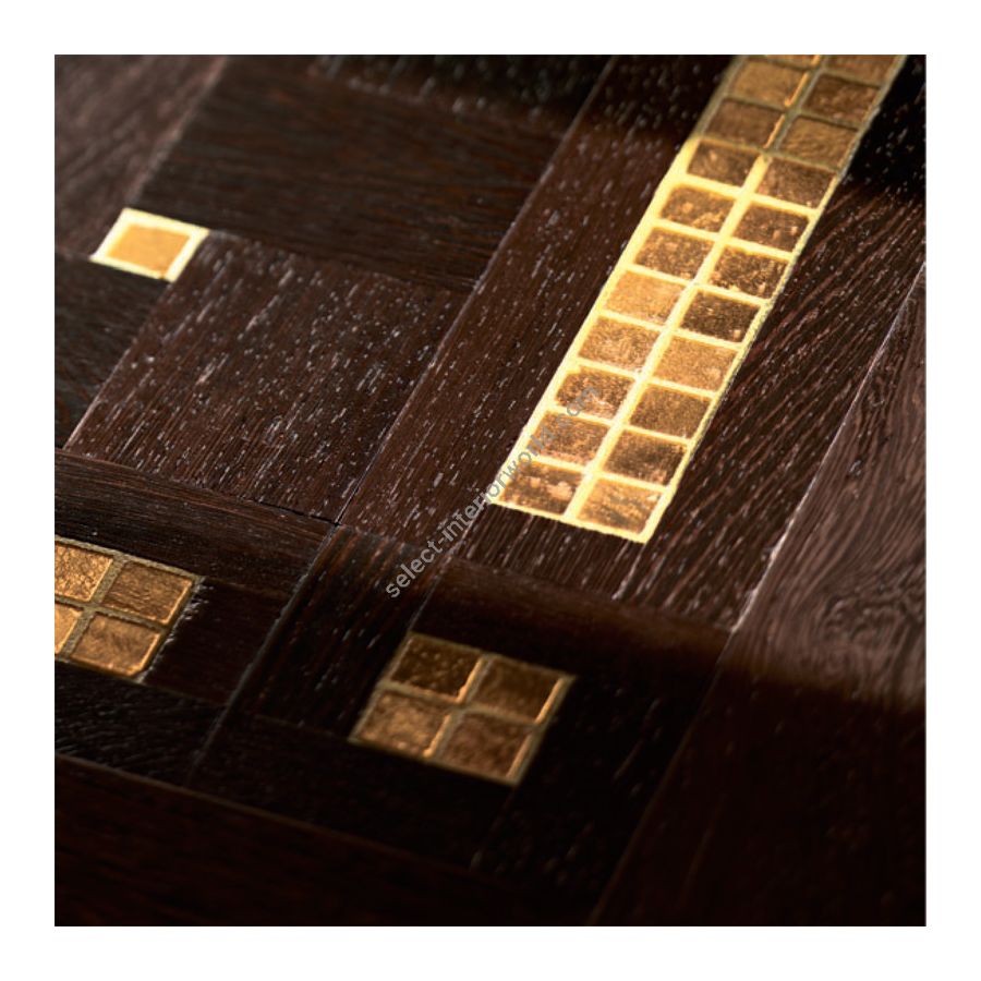 Wood Finish: Wenge; Mosaic Finish: Gold