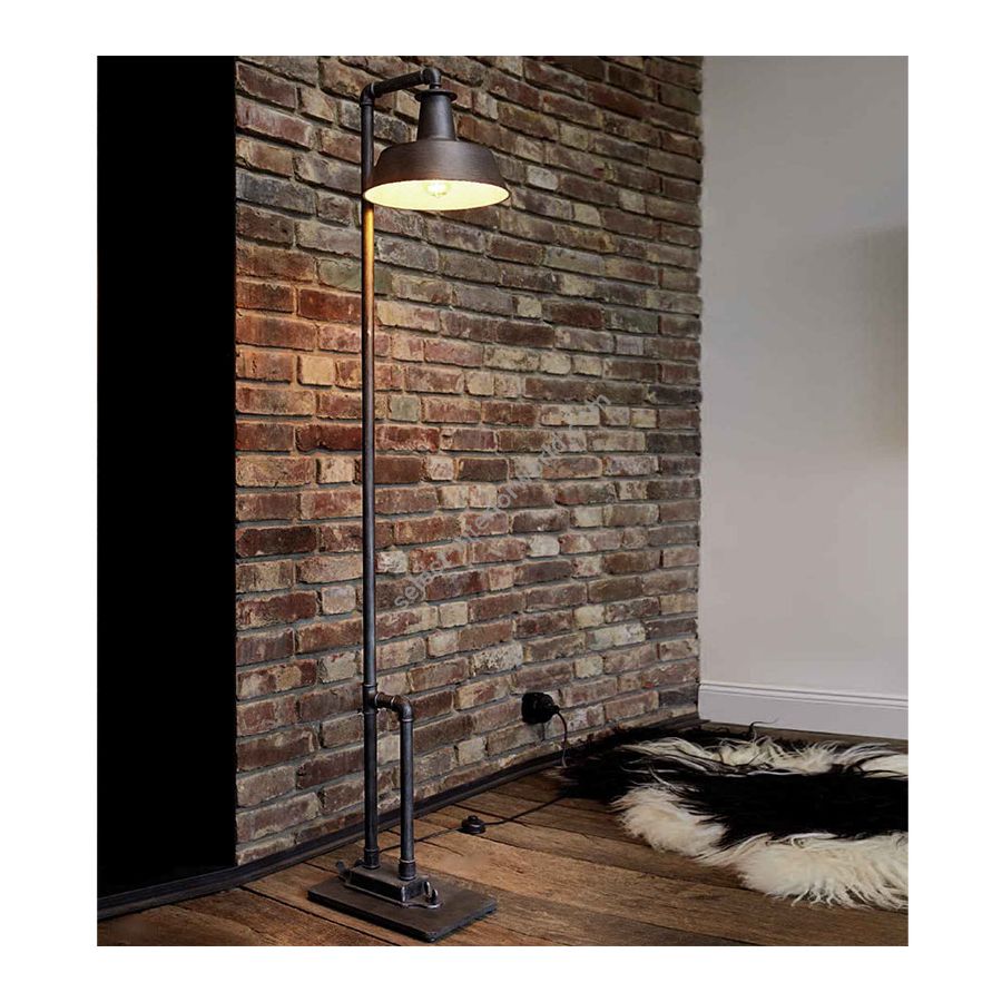 Floor lamp, Industrial style, made of hard steel, Iron nature finish