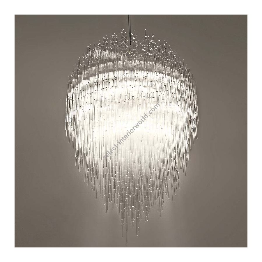 Suspension lamp / Clear plexyglass tubes