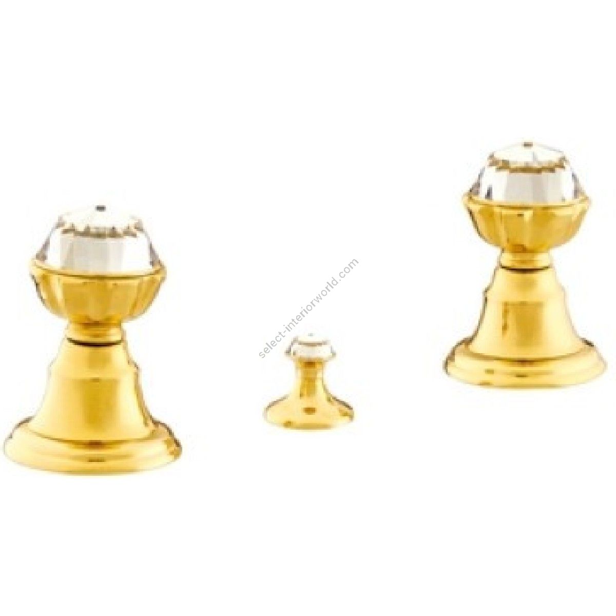 Bronces Mestre / Bidet-Armaturen / Drei-Loch-Bidet-Set mit Swarovski-Kristall 039262.A00.00
