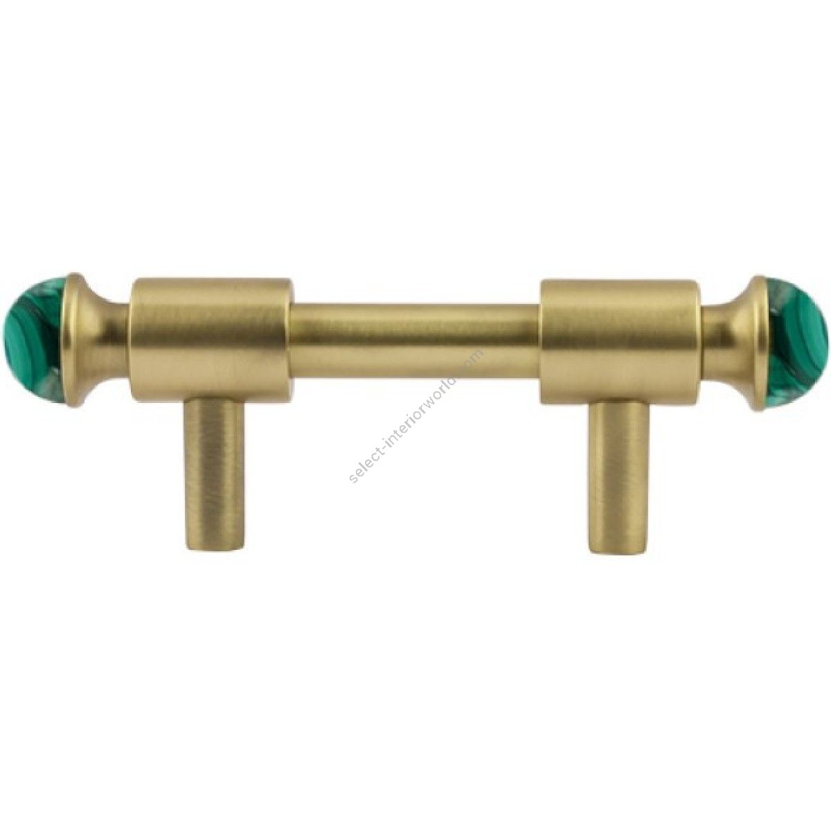 Bronces Mestre / Furniture Handles / Malachite with malachite stone 64mm between centers 0T5000.ML64.30