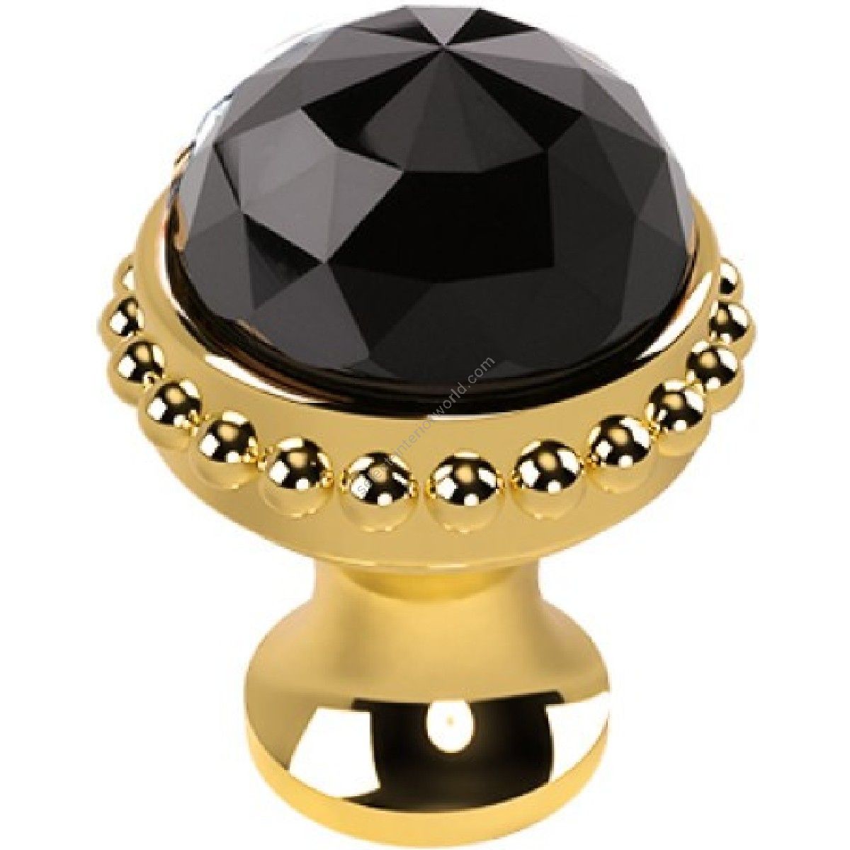 Bronces Mestre / Furniture Handles / Metropolis 26mm with black Swarovski crystal 0Z5785.SN0.00