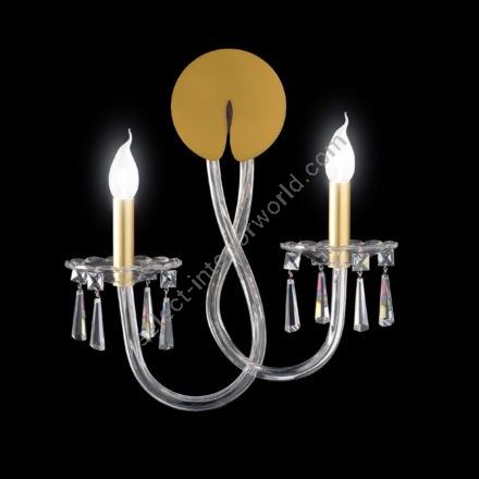 Patrizia Volpato / Wall Sconces / Intrecci Handcrafted Murano Glass 24 Karat Gold