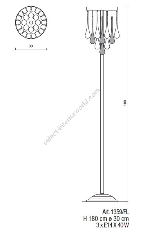 Il Paralume Marina / Stehlampe / 1359/FL