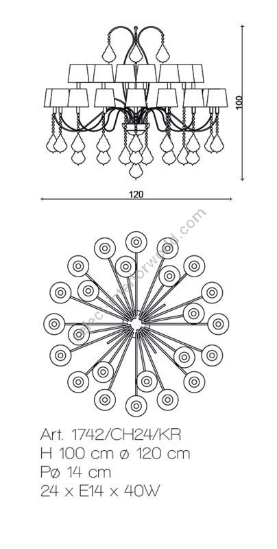 Il Paralume Marina / Pendel- & Hängeleuchten / 1742/CH24/KR