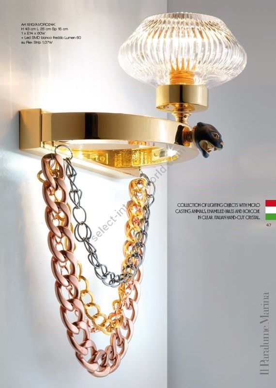 Il Paralume Marina / LED-Wandleuchten / 1910/A1/ORO24K