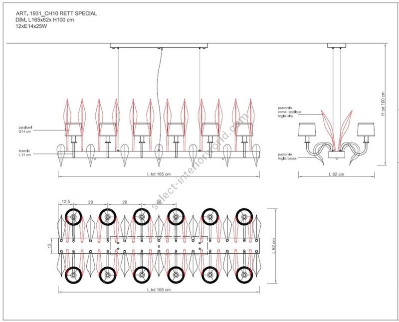Il Paralume Marina / Kronleuchter / 1931/RETT/CH10