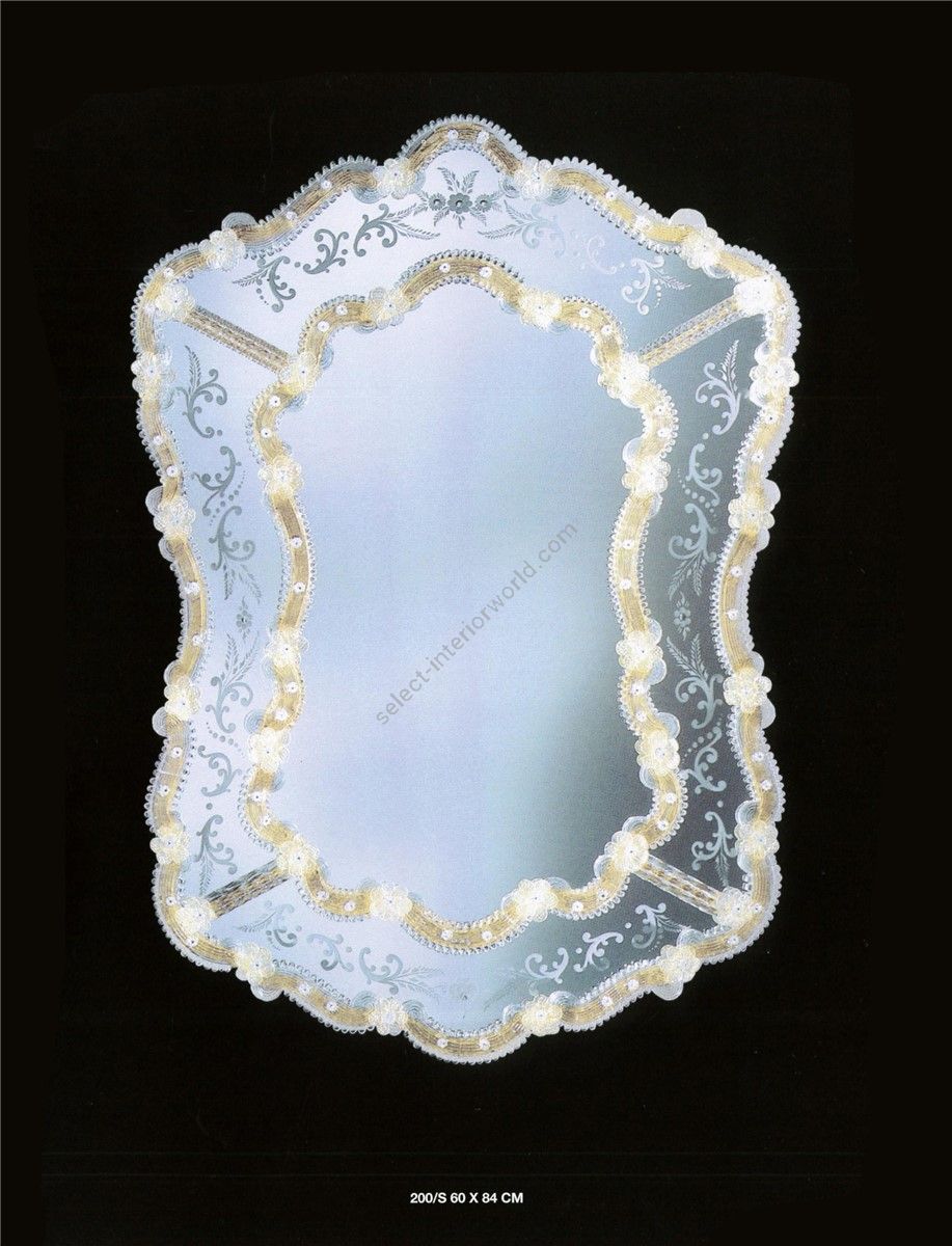 Italian Luxury Lighting / Wall Mirrors / Elegant Venetian Glass Murano Glass 200S