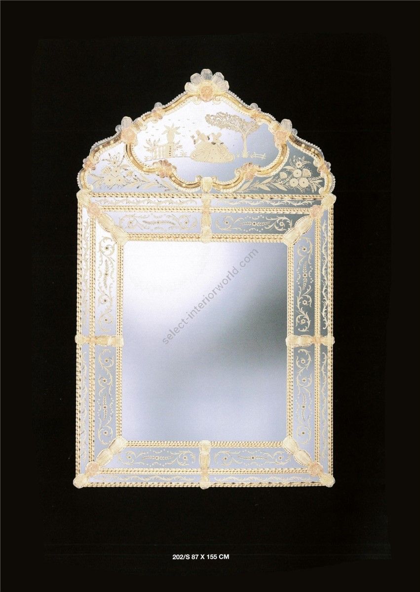Italian Luxury Lighting / Wall Mirrors / Gold Silver Venetian Glass 202S