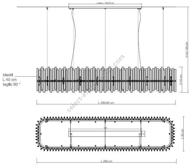 Il Paralume Marina / Pendel- & Hängeleuchten / 2054RETT-L250