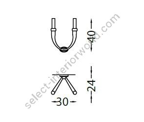 Il Paralume Marina / Wall Lamp with Horns Arm, Cristals and Pirex Candles 2071A2 / IL-2071A2