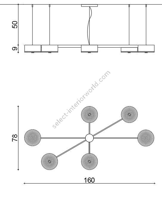 Il Paralume Marina / Kronleuchter / 2166/CH18