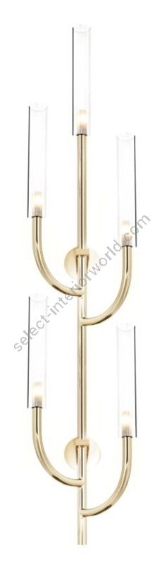 Il Paralume Marina / Wandleuchten / Weiches Goldfinish mit Pyrex-Gläsern 2219/A5