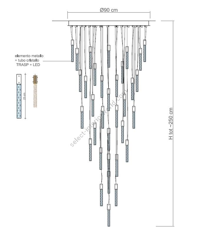 Il Paralume Marina / Chandeliers / Contemporary / 2302CH33