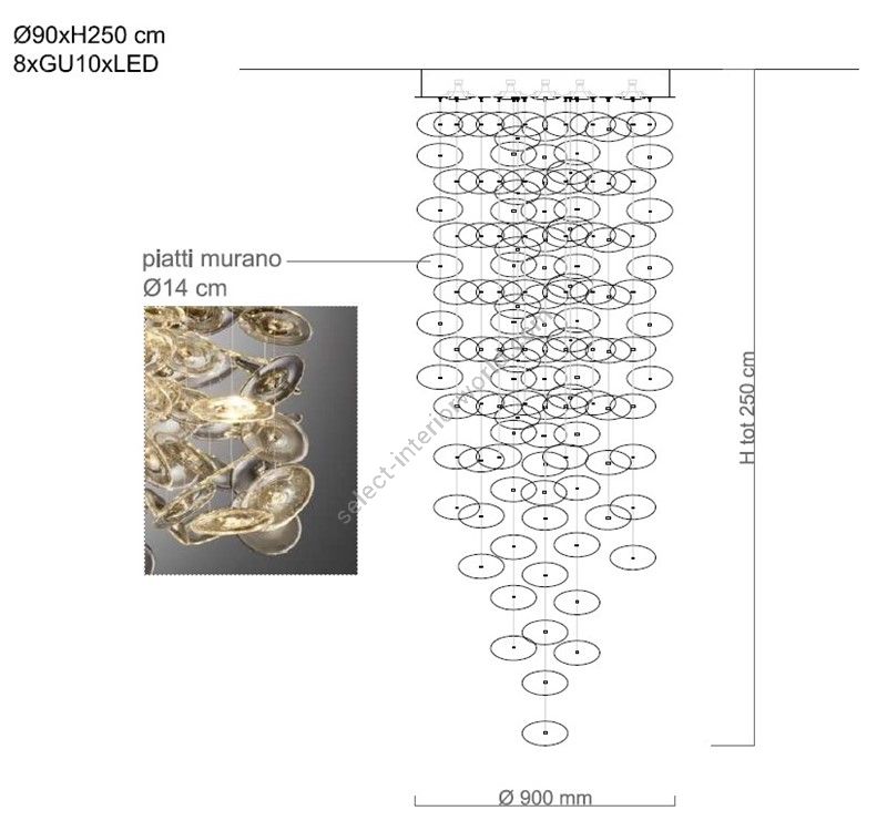 Il Paralume Marina / Chandeliers / Contemporary / 2316D90