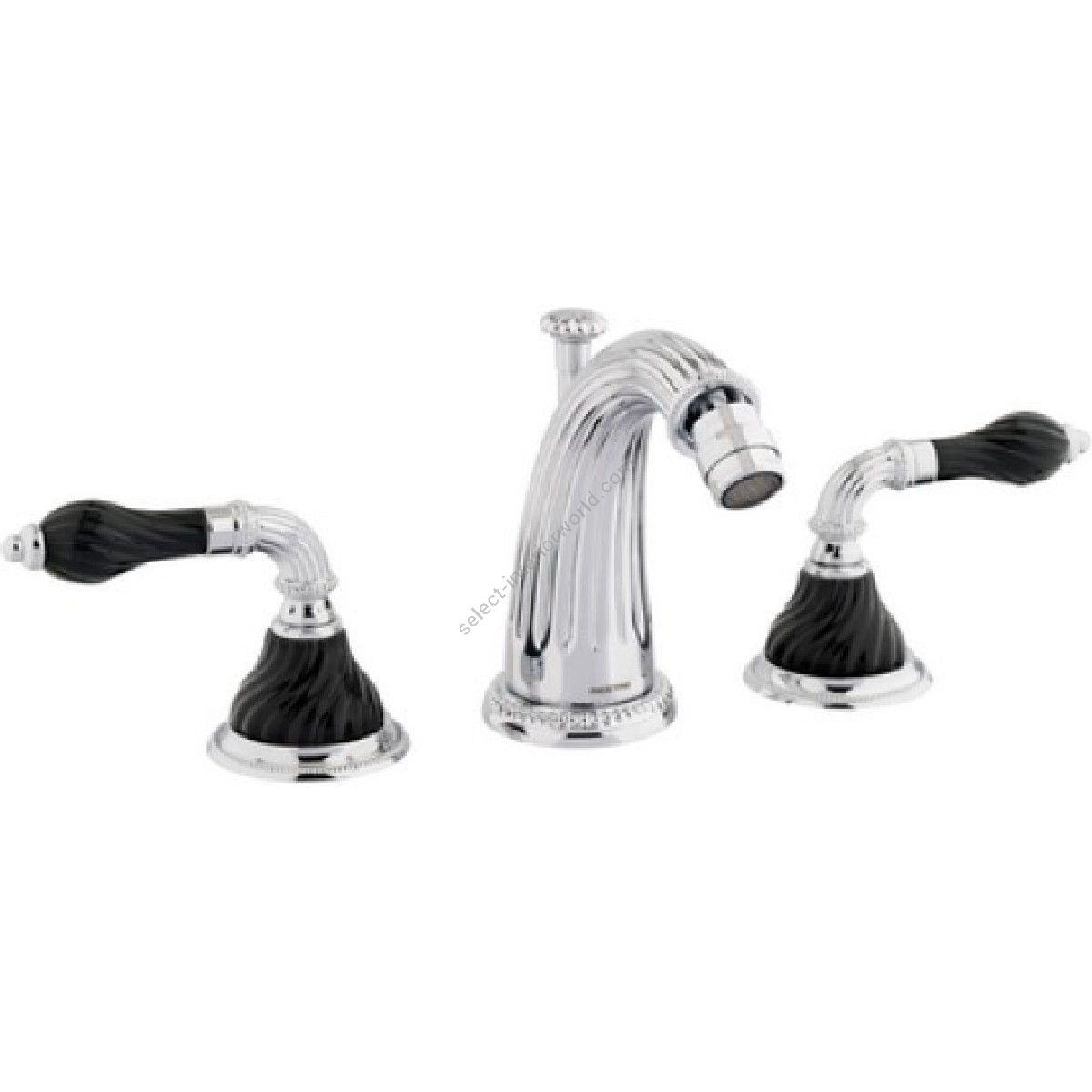 Bronces Mestre / Bidet-Armaturen / Drei-Loch-Bidet-Set mit schwarzem Porzellan gedreht 233521.NSL0.50