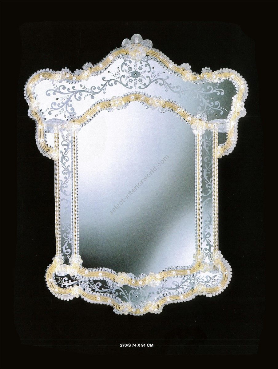Italian Luxury Lighting / Wall Mirrors / Venetian Style in Murano Glass 270S