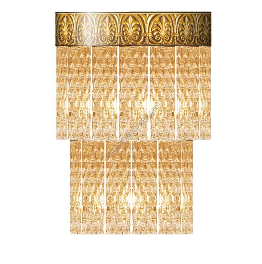 Mariner / Kronleuchter / Bronzeguss / Venezianisches Glas 20319