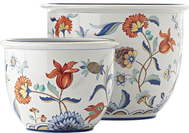 Le Porcellane / Blumenkästen & Blumentöpfe / Cachepot Fiori Policromo 5345, 5344