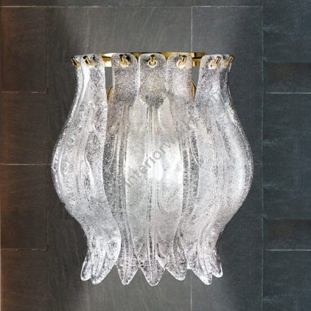 Patrizia Volpato / Wall Sconces / Petali Handcrafted Murano Glass 24 Karat Gold